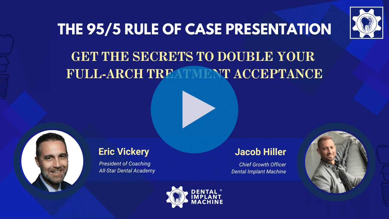 All-Star Dental Academy's Eric Vickery shares the powerful 95/5 Rule and other standard operating procedures for dental practice growth. Learn effective strategies for presenting full-arch treatment plans that increase case acceptance while maintaining ethical patient care standards.