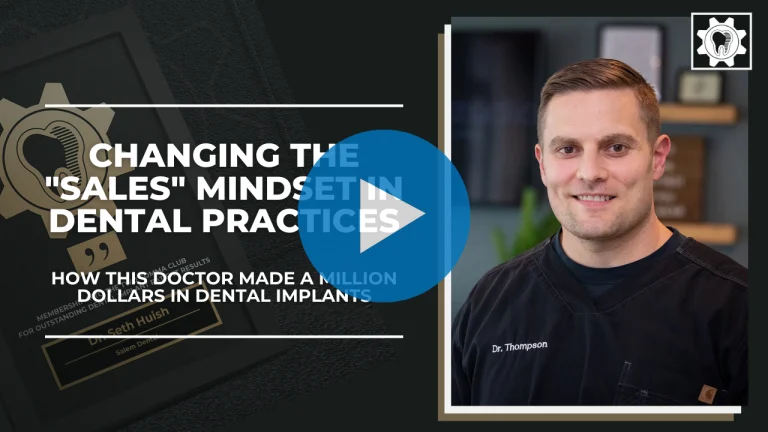 Dr. Tye Thompson of Dental Studio of Midland shares how changing the sales mindset in his practice led to million-dollar success. Learn how reframing patient conversations, implementing effective team communication, and strategic marketing created a transformation in his dental implant practice.