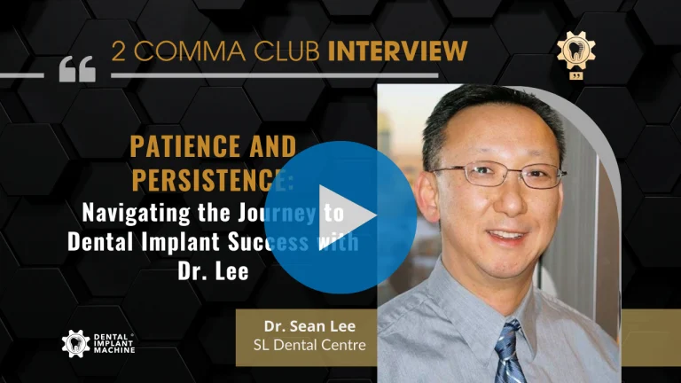 Dr. Lee shares his inspiring journey to becoming a Two Comma Club recipient in Canadian dentistry. Learn how patience and persistence became the foundation of his success in dental implants, and how his dedication to excellence and perseverance through challenges led to transformative results.